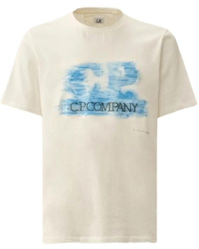C.P. Company Artisanal logo t-shirt in weiß - Blau