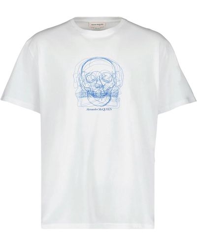 Alexander McQueen Skull print rundhals t-shirt - Weiß