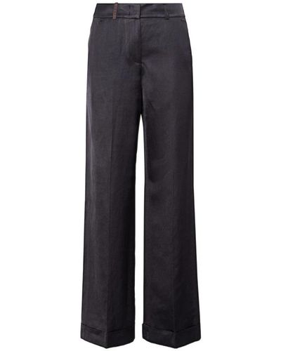 Peserico Wide Trousers - Blue