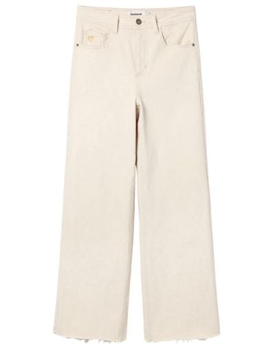 Desigual Trousers > cropped trousers - Neutre