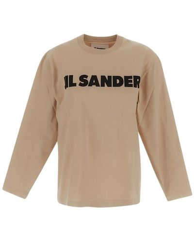 Jil Sander Camiseta de algodón de manga larga - Neutro