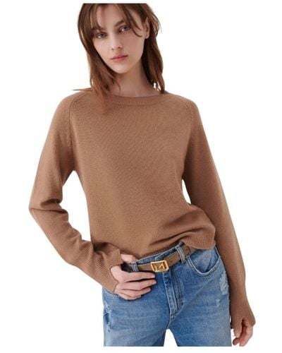 Marella Round-Neck Knitwear - Brown