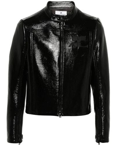 Courreges Leather jackets - Schwarz