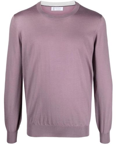 Brunello Cucinelli Round-Neck Knitwear - Purple