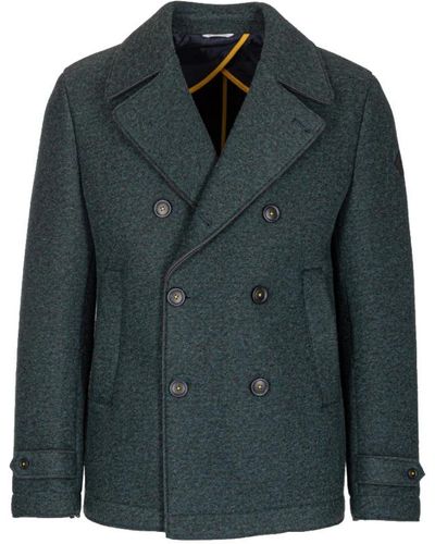 Manuel Ritz Double-Breasted Coats - Green