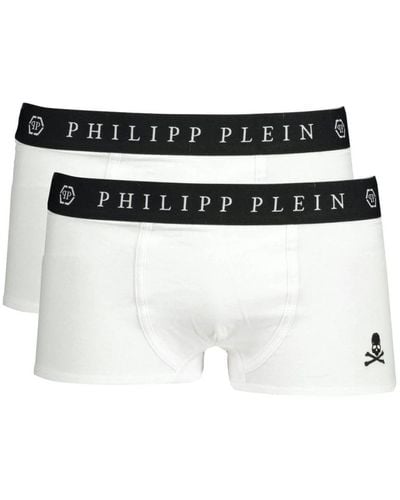Philipp Plein Stilvolles elastisches boxerpack (2 stück) - Weiß
