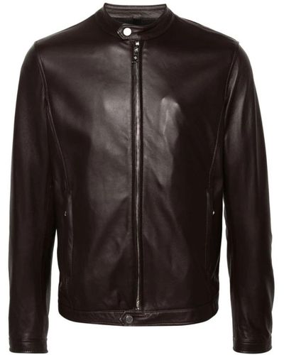 Tagliatore Leather Jackets - Black