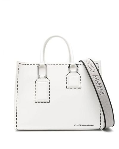 Emporio Armani Tote Bags - White