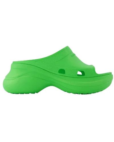 Balenciaga Pool Crocs Slide Rub In - Green