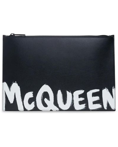 Alexander McQueen Handtasche mit logo - Blau