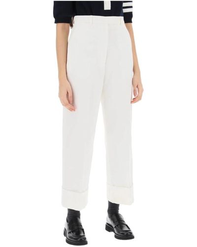 Thom Browne Trousers > cropped trousers - Blanc