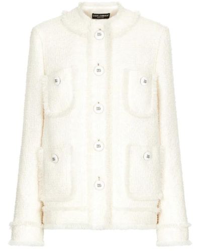 Dolce & Gabbana Tweed Jackets - White