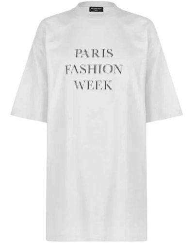 Balenciaga Oversized-T-Shirt im Distressed-Look - Weiß