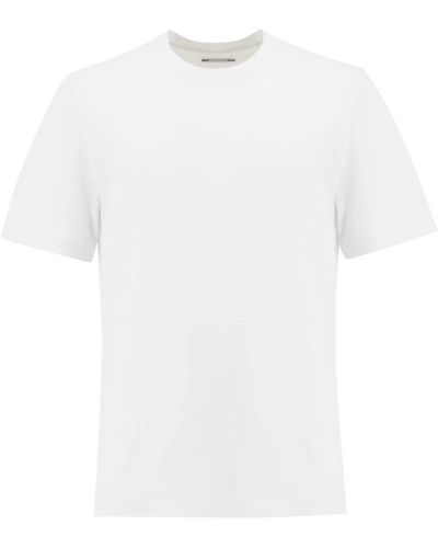 Jacob Cohen Herren Rundhals Baumwoll T-Shirt - Weiß