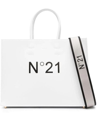 N°21 Tote Bags - White