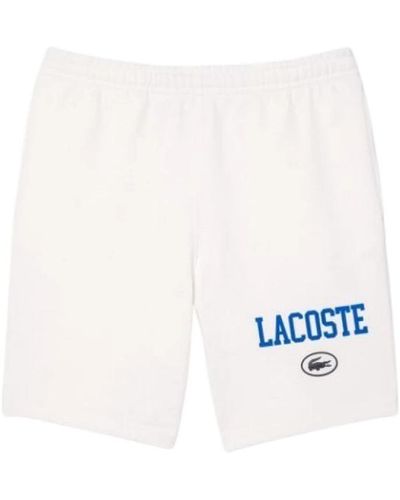 Lacoste Weiße universitätslogo-shorts