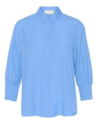 Cream Shirts - Blue