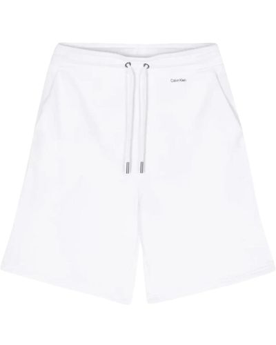 Calvin Klein Bianco brillante nano logo pantaloncini
