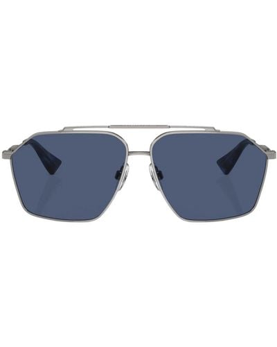 Dolce & Gabbana Pilotenstil sonnenbrille blaue gläser