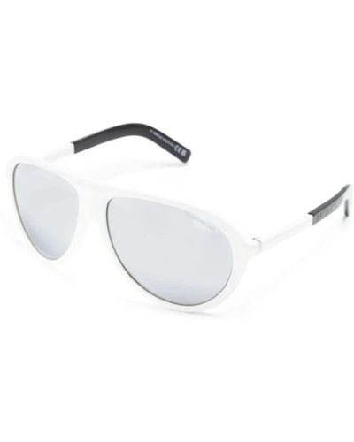 Moncler Weiße sonnenbrille mit originalzubehör