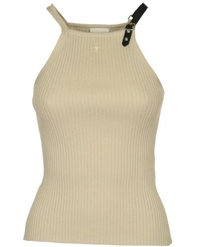 Courreges Sleeveless Tops - Brown