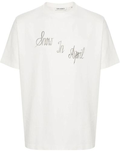 Our Legacy Weiße ronja print box t-shirt