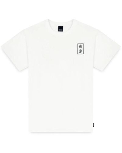 Only & Sons Locker geschnittenes japanisches kurzarm-t-shirt - Weiß
