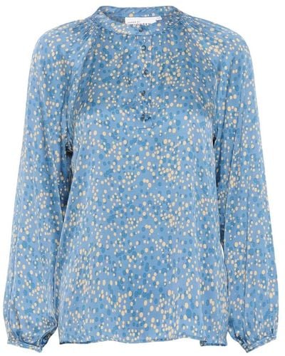 Karen By Simonsen Indiekb bluse mit gepunktetem print - Blau