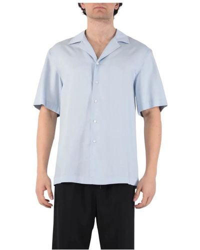Mauro Grifoni Short Sleeve Shirts - Blue