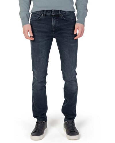 BOSS Blaue baumwollmischung jeans mit reißverschluss