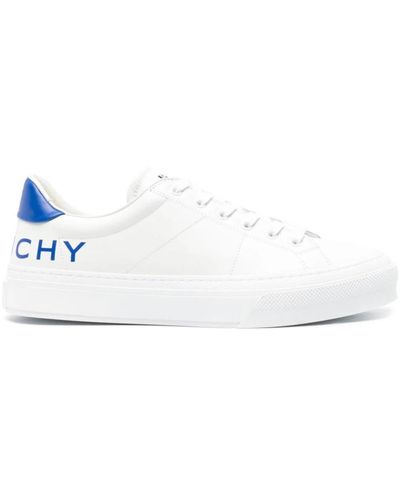 Givenchy Weiße sneakers mit blau/weißem logo-print