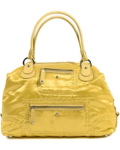 Tod's Gelbe stoffhandtasche