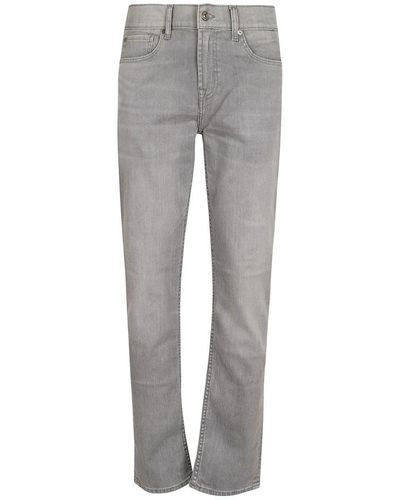 7 For All Mankind Slim-Fit Jeans - Grey