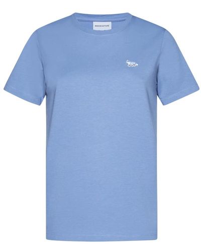 Maison Kitsuné Stylische t-shirts und polos - Blau