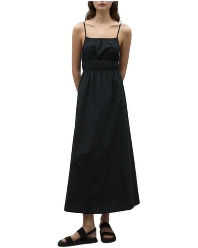 Ecoalf Elegante vestido largo negro para mujer