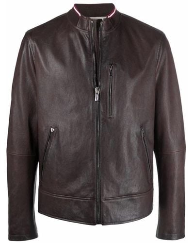 Bally Leather Jackets - Grey