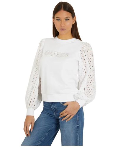 Guess Sangallo sweater weiß
