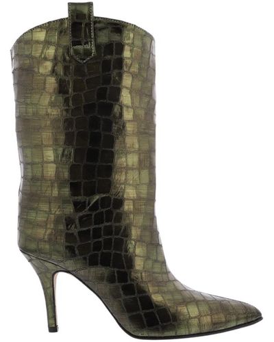 Toral Heeled Boots - Green
