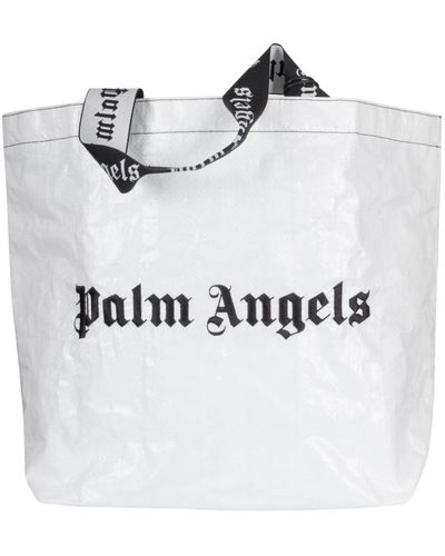 Palm Angels Weiß schwarz classic logo t-shirt