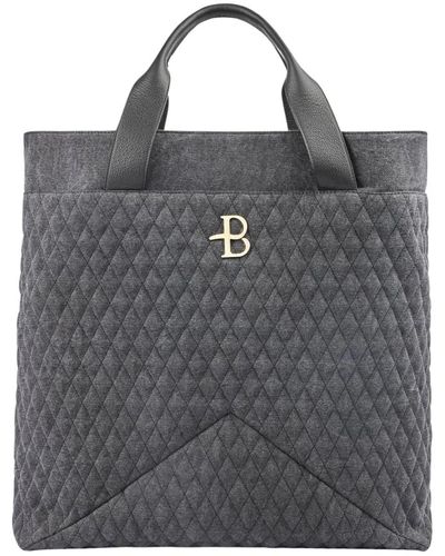 Ballantyne Denim-tasche mit satin b-detail - Grau