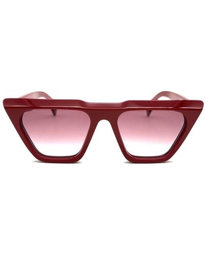 Jacques Marie Mage Rote sonnenbrille für frauen - stilvolles zubehör - Braun