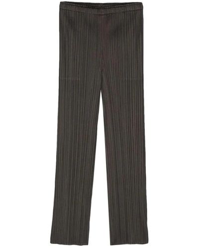 Issey Miyake Straight Trousers - Grey