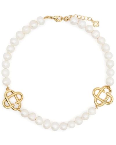Casablancabrand Chunky pearl logo halskette - Mettallic