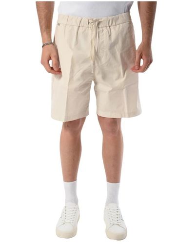 BOSS Baumwoll elastische bermuda shorts - Natur