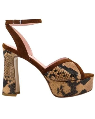 Anna F. Shoes > sandals > high heel sandals - Marron