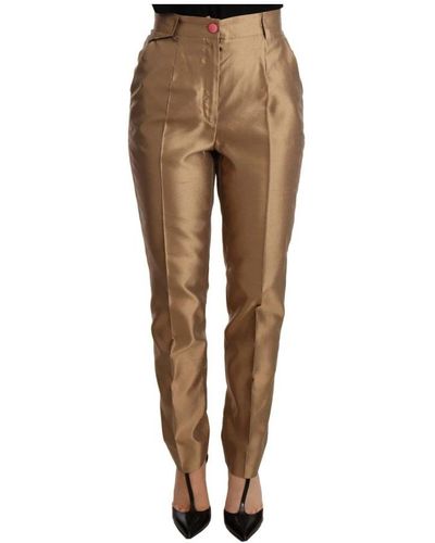 Dolce & Gabbana Slim-Fit Trousers - Brown