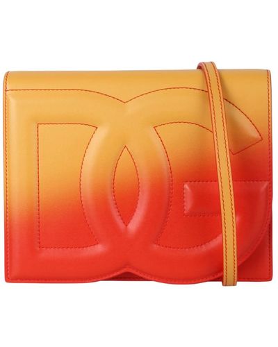 Dolce & Gabbana Logo-geprägte ombrè-print crossbody-tasche - Orange