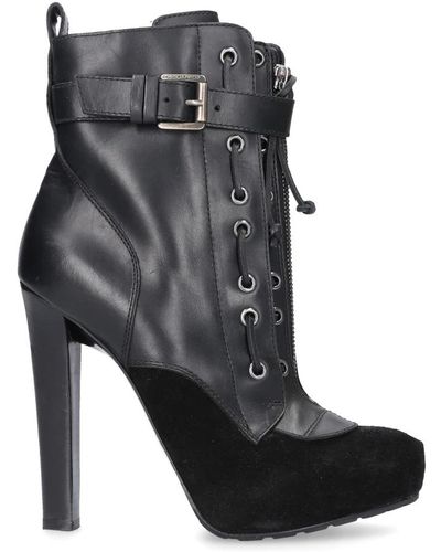 DSquared² Ankle Boots Calfskin Smooth Leather Suede Black