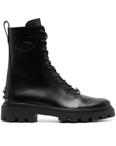 Tod's Lace-Up Boots - Black