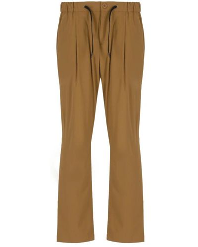 Herno Straight Trousers - Natural